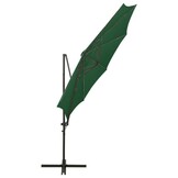 Zweefparasol 300cm Groen met LED - 61% Korting! | vidaXL