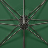 Zweefparasol 300cm Groen met LED - 61% Korting! | vidaXL