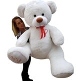 Grote Witte Knuffelbeer 160cm - 64% Korting! I Love You Teddybeer
