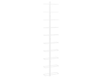 VidaXL Wijnrek Metaal Wit (40% Korting) - 10 Flessen Wandmontage
