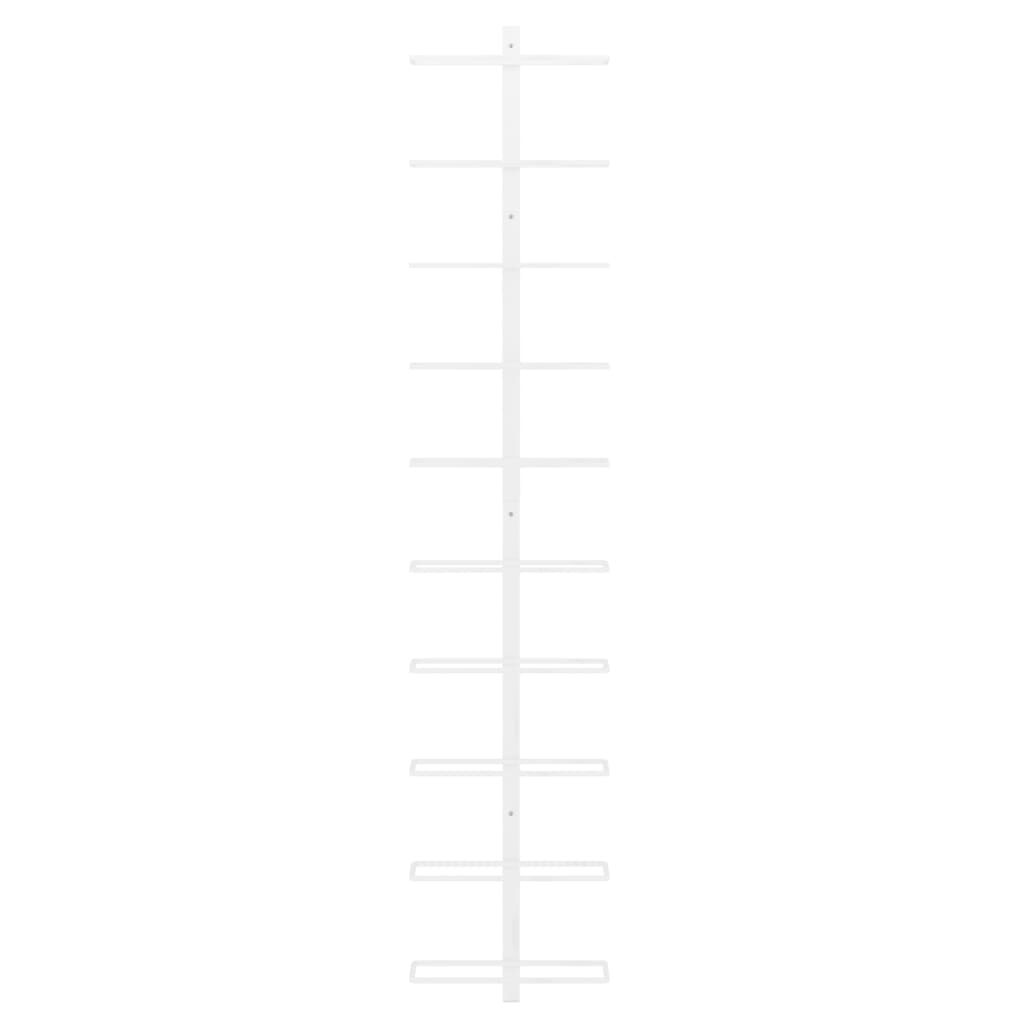 VidaXL Wijnrek Metaal Wit (40% Korting) - 10 Flessen Wandmontage