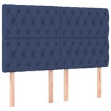 vidaXL Hoofdborden (2x) - Stof Blauw - 72x7x78/88 cm - 72% Korting!
