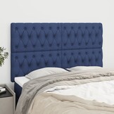 vidaXL Hoofdborden (2x) - Stof Blauw - 72x7x78/88 cm - 72% Korting!