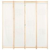 VidaXL Kamerscherm 4 Panel 160x170cm Crème - 40% Korting!