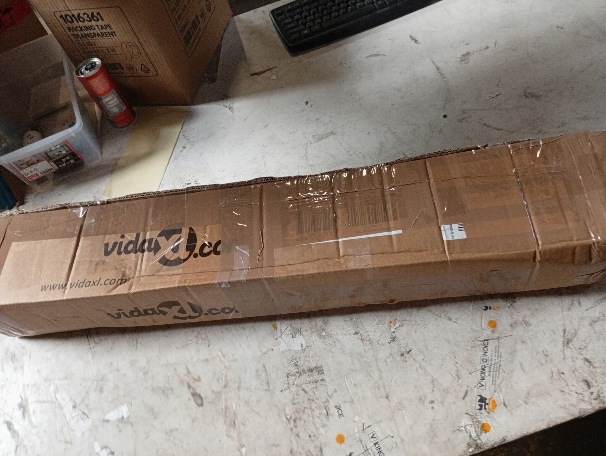 vidaXL Tuinscherm uittrekbaar 80x300 cm grijs