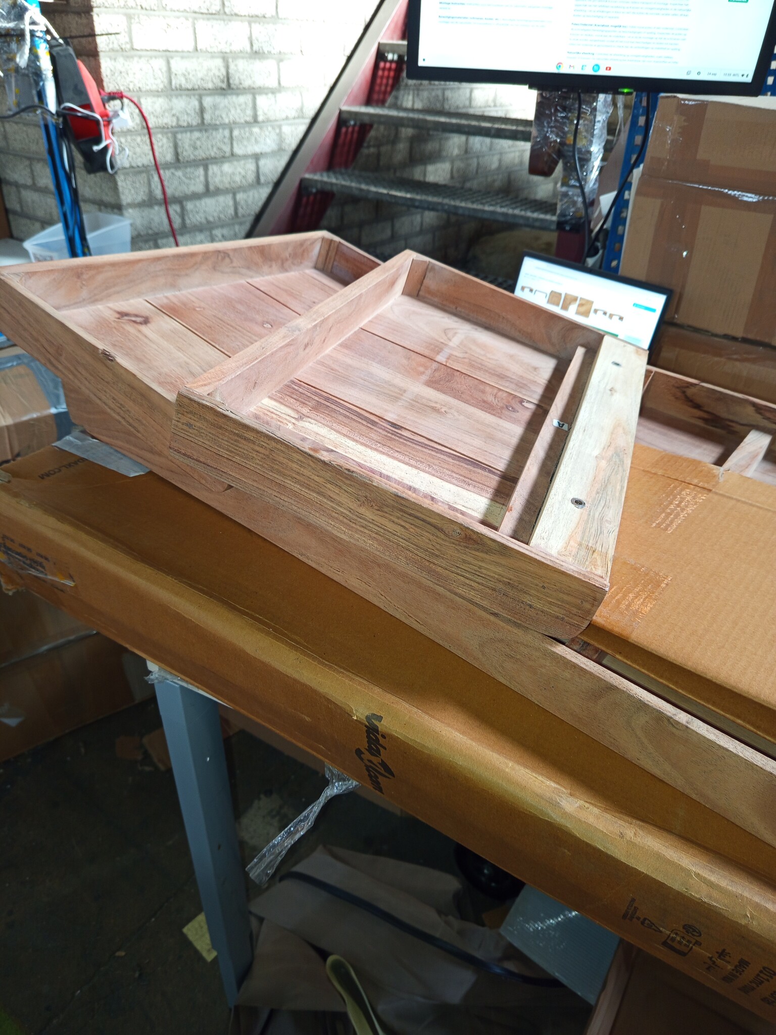 vidaXL Salontafel 110x55x35 cm massief acaciahout