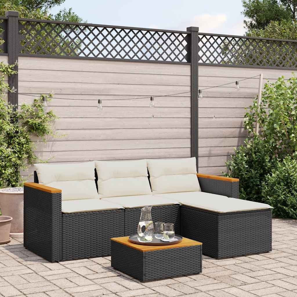 vidaXL 3-delige Loungeset Poly Rattan Zwart - 42% Korting!