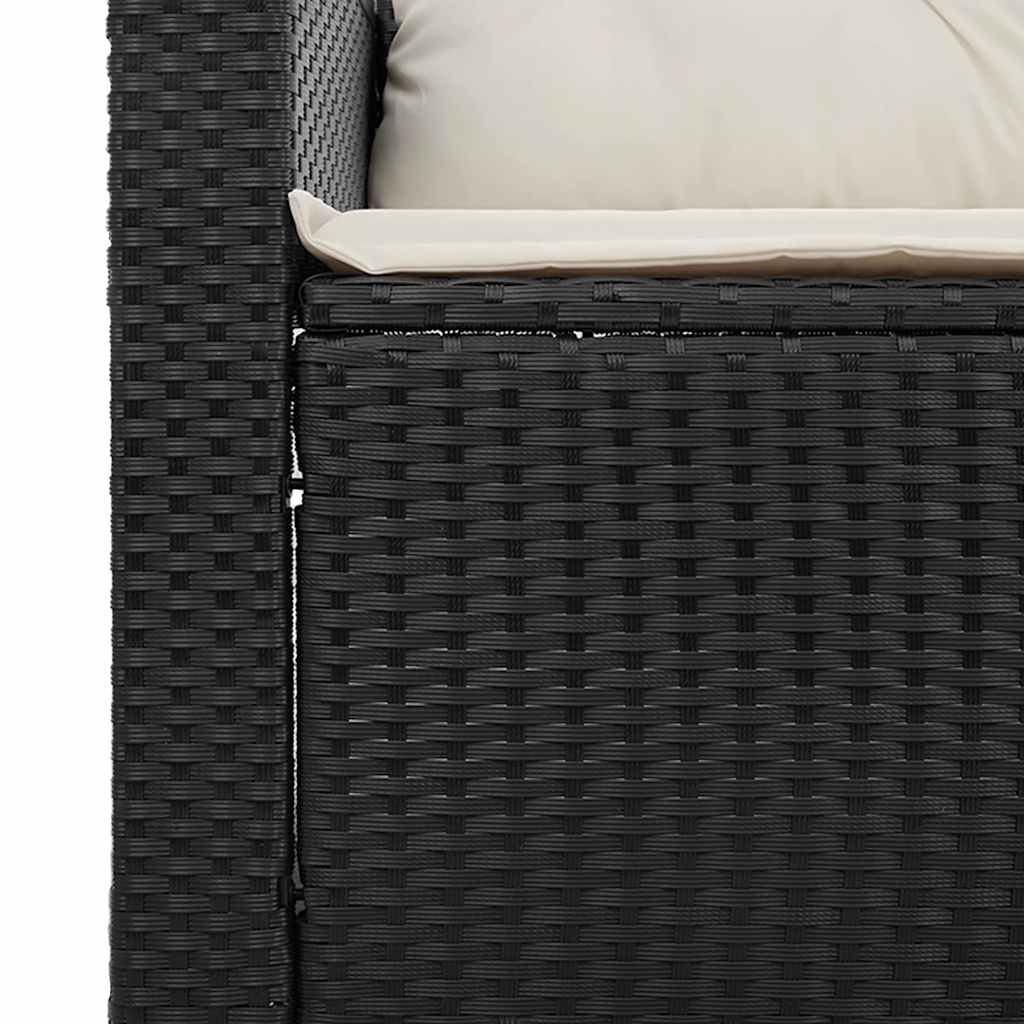 vidaXL 3-delige Loungeset Poly Rattan Zwart - 42% Korting!