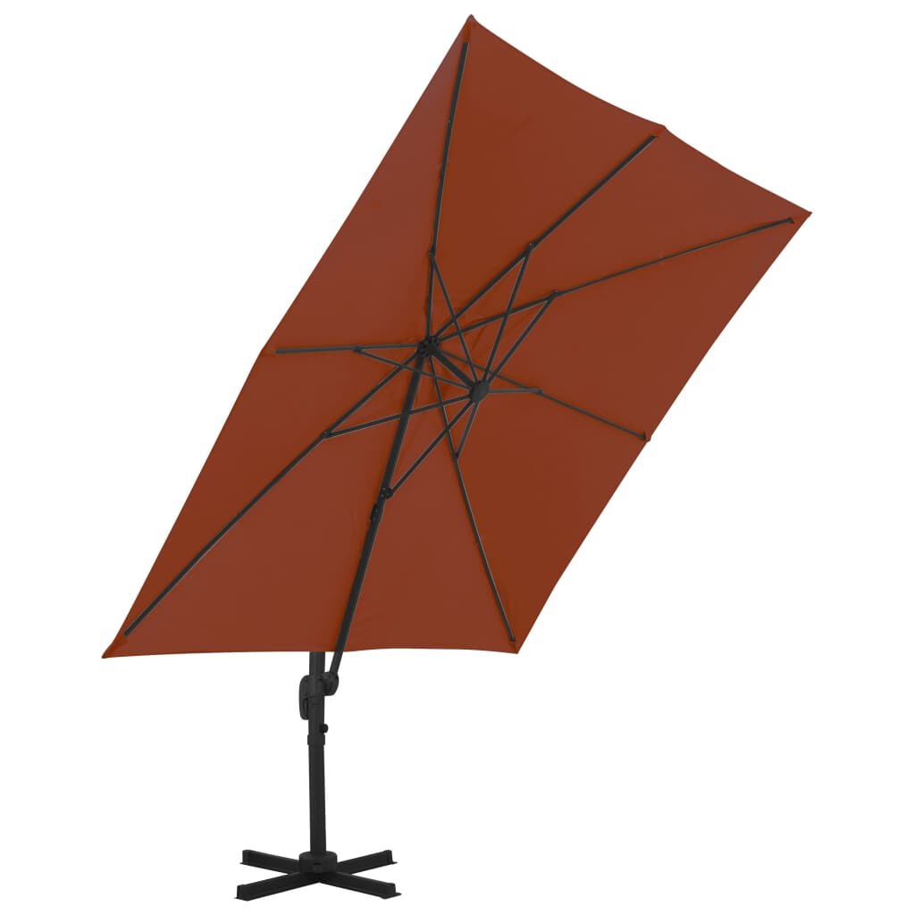 Zweefparasol VidaXL 300x300cm Terracotta - 61% KORTING!