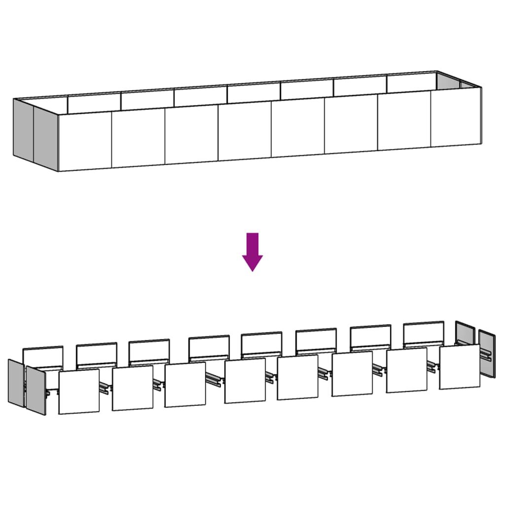 VidaXL Verhoogde Plantenbak Cortenstaal 360x80x40cm - 60% Korting!