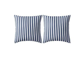 VidaXL Buitenkussens 45x45cm Gestreept Marineblauw (2 stuks) - 61% Korting!