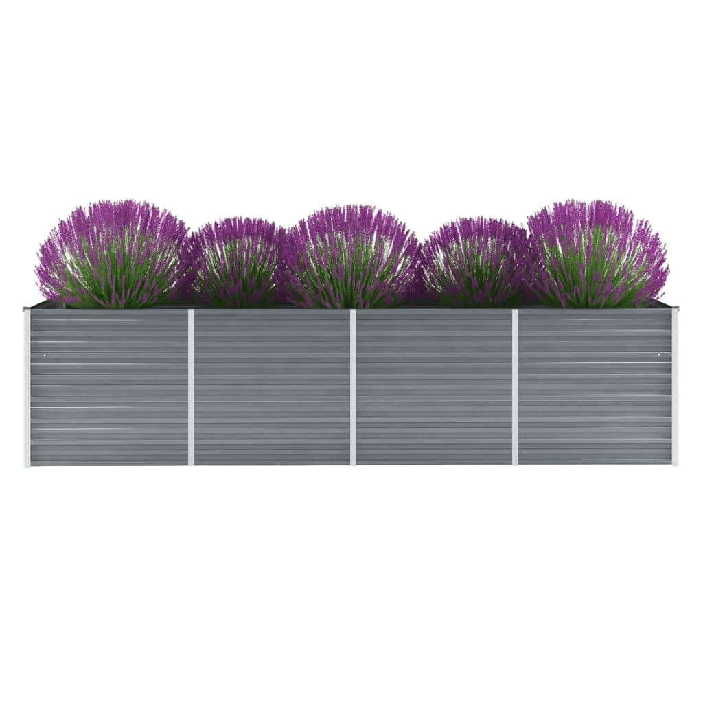 vidaXL Verhoogde Plantenbak Grijs 320x80x77cm - 67% Korting!
