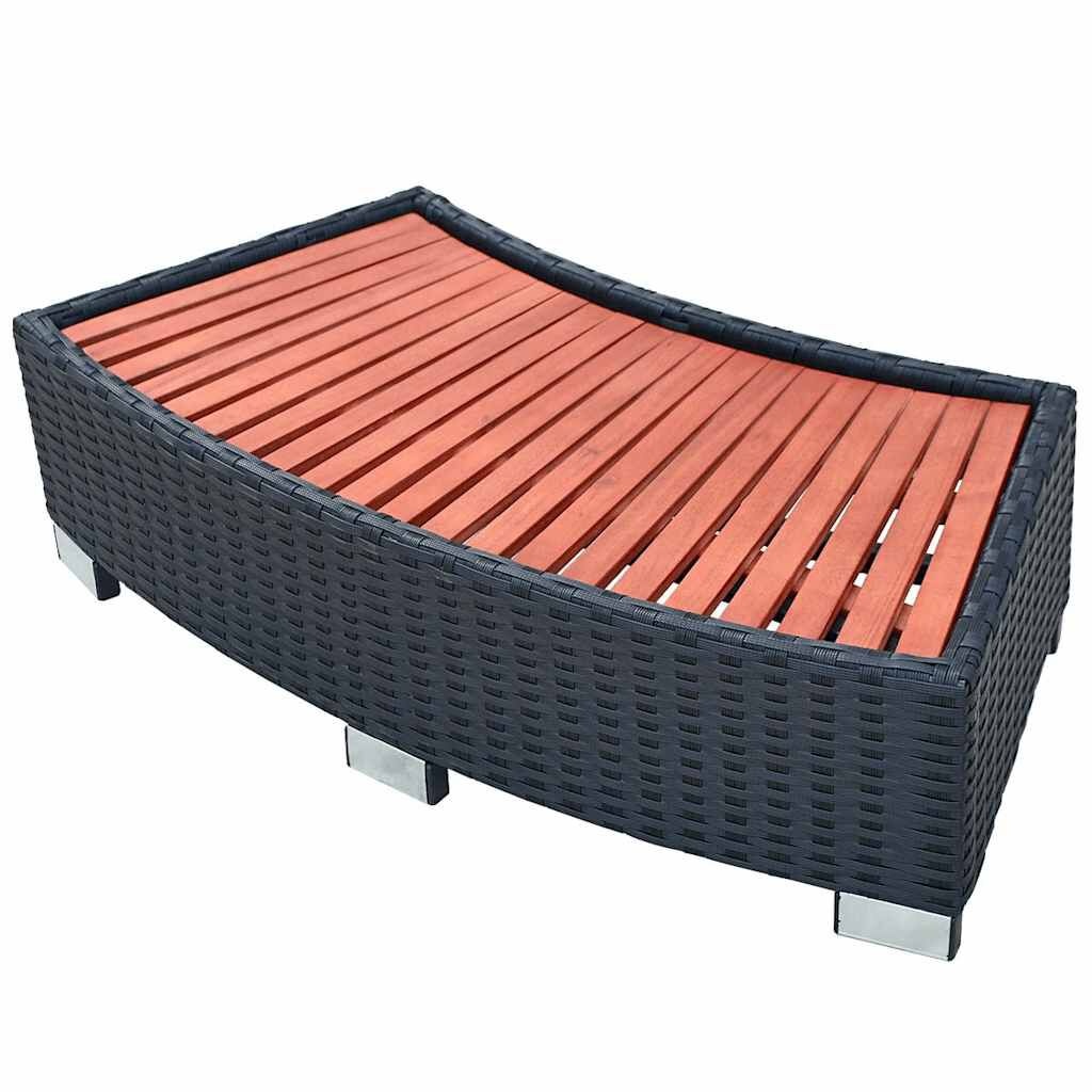 vidaXL Spa Trap - Poly Rattan Zwart - 40% Korting! Exclusief bij Retoertje.nl
