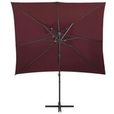 VidaXL Zweefparasol Bordeauxrood 250x250cm - 56% Korting!