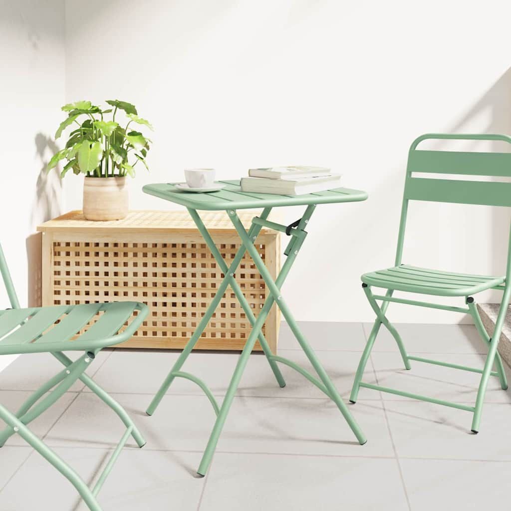 VidaXL Tuintafel Licht Munt (55x55x73cm) - 53% Korting! Op=Op!