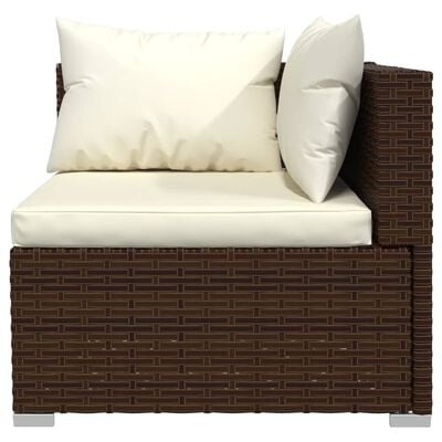 VidaXL 3-delige Loungeset Poly Rattan Bruin | Nu 67% Korting!