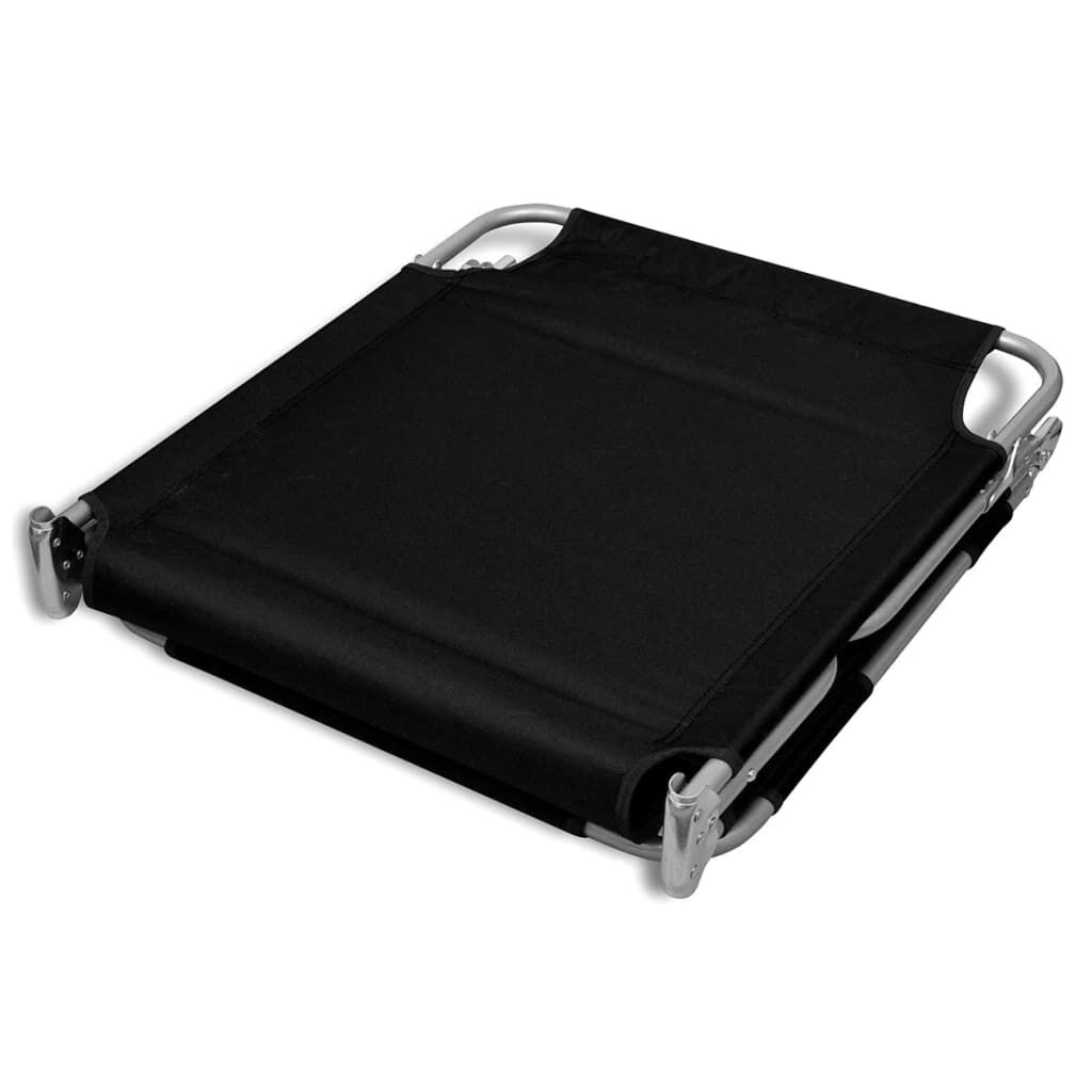 vidaXL Ligbed Zwart - Inklapbaar & Comfortabel - 62% Korting!