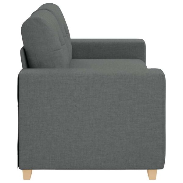 vidaXL Loveseat bank 140 cm stof donkergrijs
