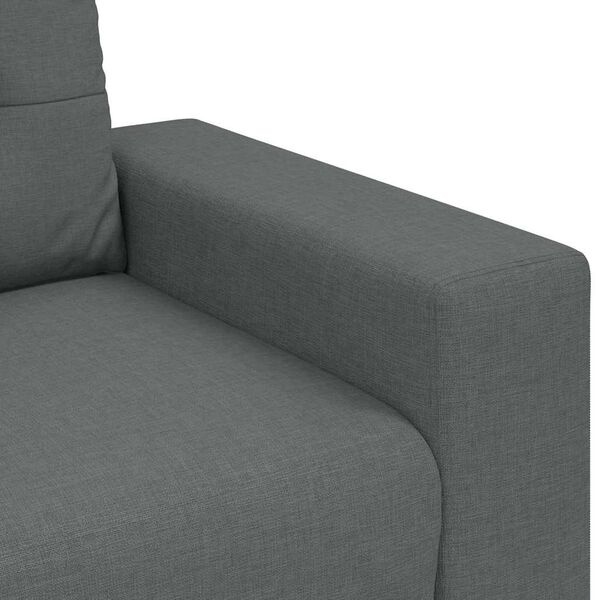 vidaXL Loveseat bank 140 cm stof donkergrijs