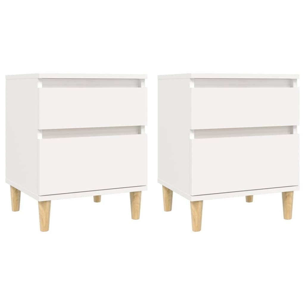 vidaXL Nachtkastjes 2 st 40x35x50 cm wit