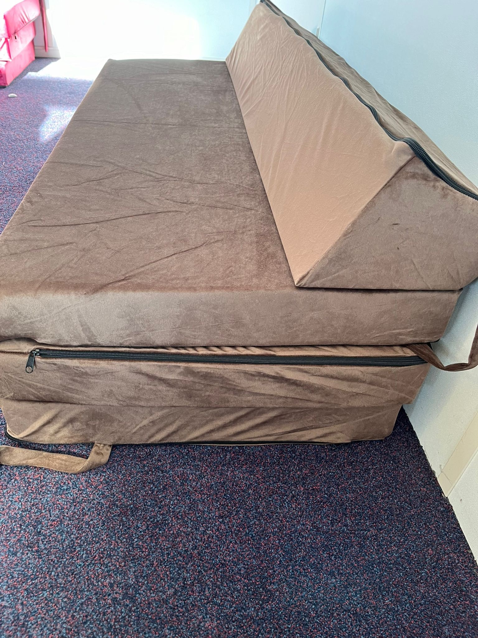 Opvouwbaar Matras 200x120cm Bruin - 61% Korting! Inclusief Hoofdkussen