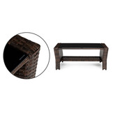 Loungeset Tuin 4-Persoons Polyrattan Bruin/Wit - 51% Korting!