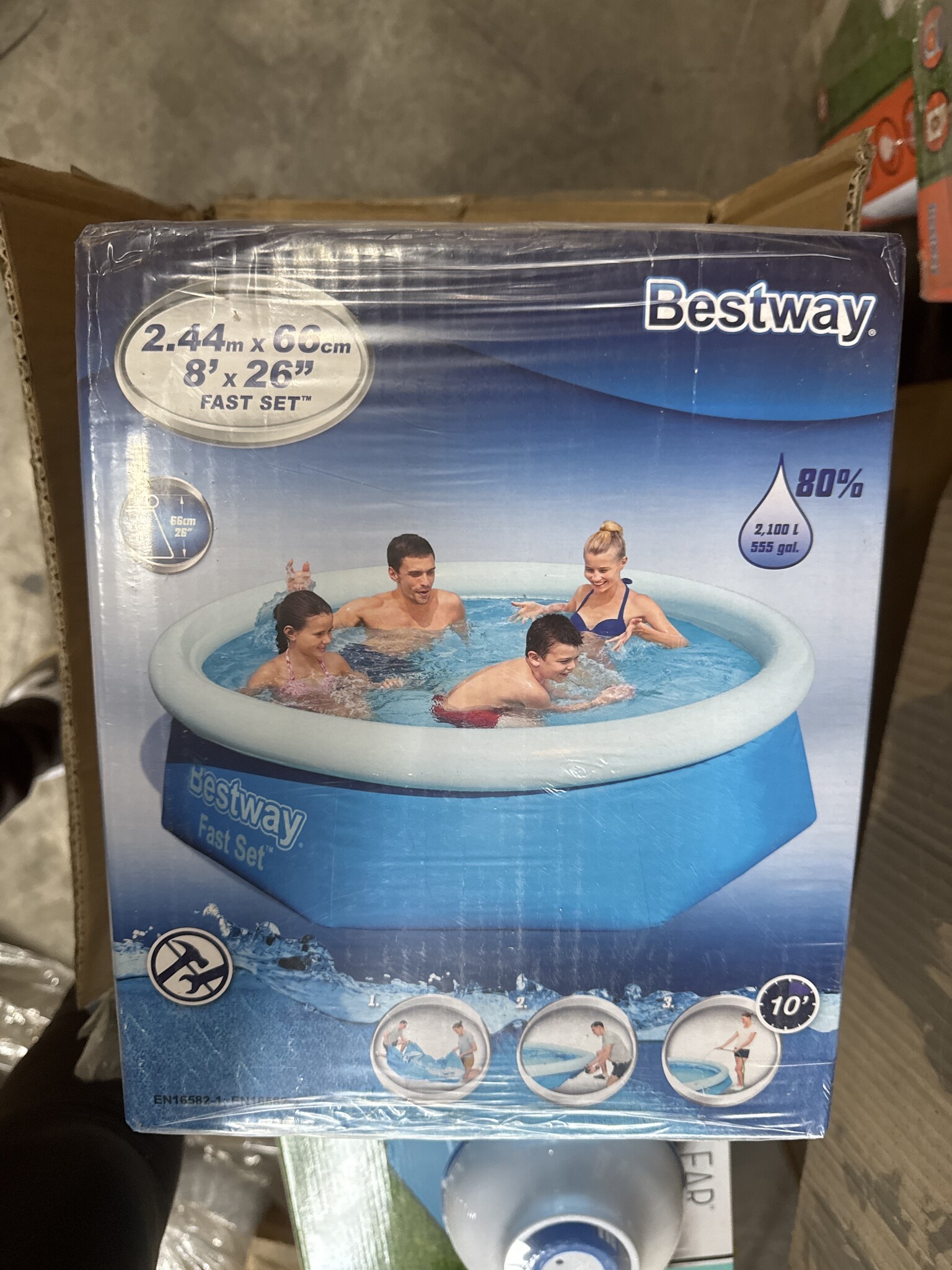 Bestway Opblaas Zwembad - 244x61cm - Blauw - Nu met 46% Korting!