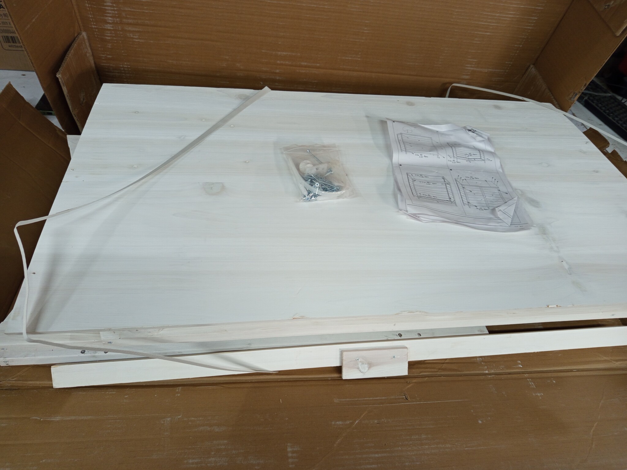 vidaXL Tuinschuur 102x52x112 cm massief vurenhout wit