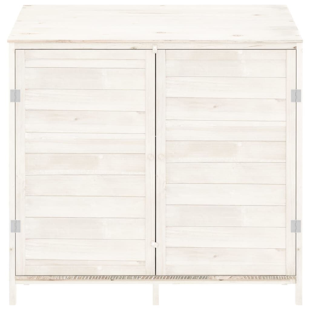 vidaXL Tuinschuur 102x52x112 cm massief vurenhout wit