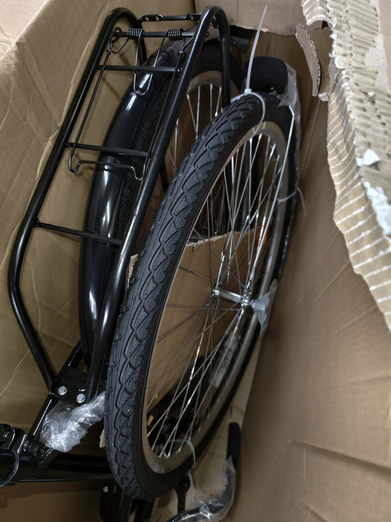 Retro Damesfiets Zwart 28" Dallas - 40% Korting! Ongebruikt!