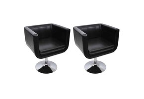 VidaXL Barstoel Kunstleer Zwart - 70% Korting! | Laatste Stuk!