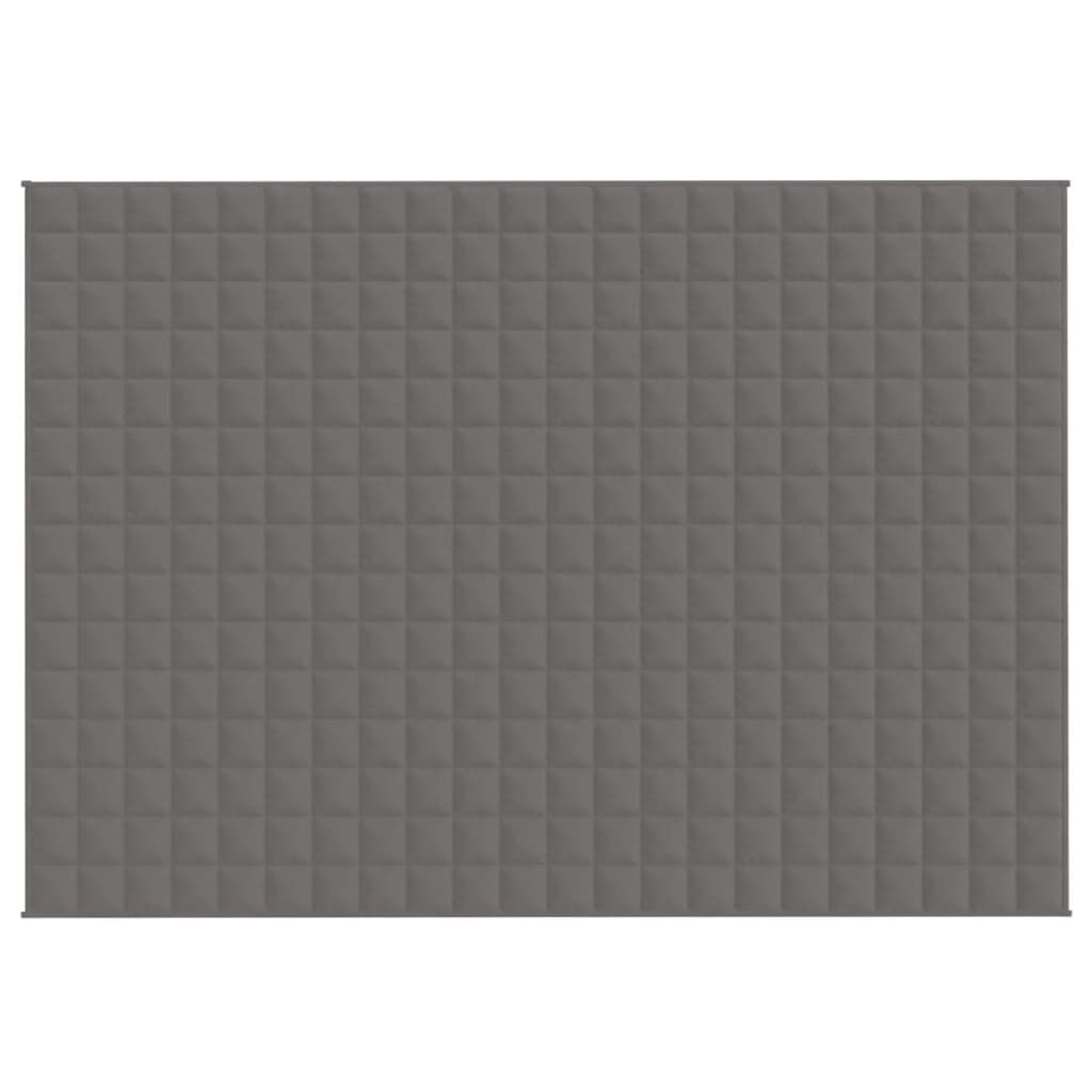 vidaXL Verzwaringsdeken 155x220 cm 11 kg stof grijs