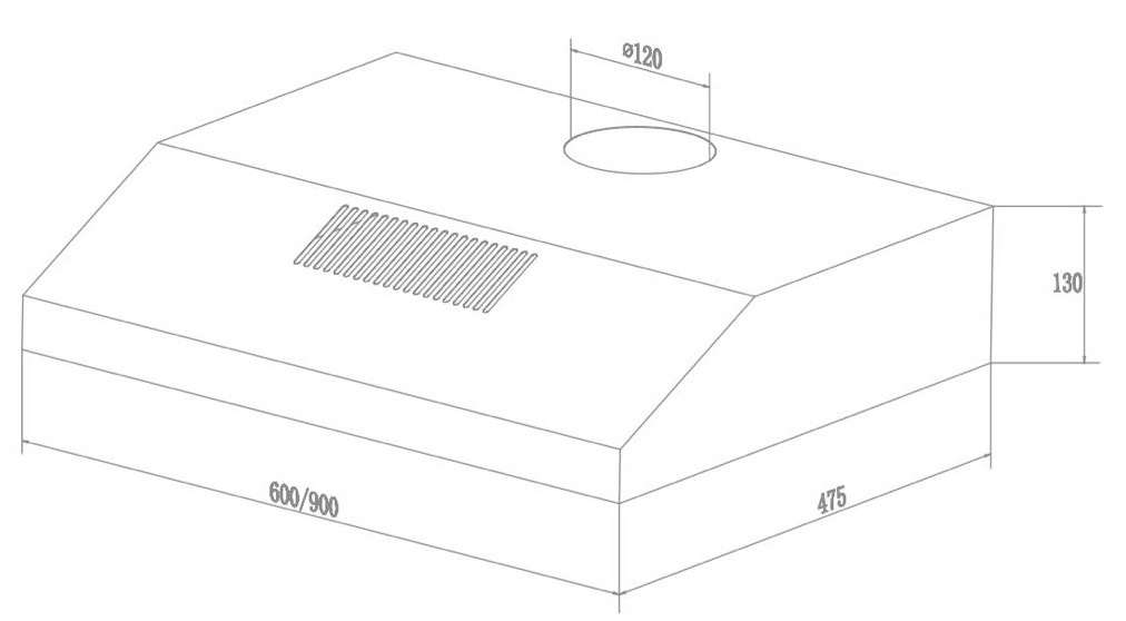 Zwarte Afzuigkap Onderbouw - 3 standen, 280m³/u - 40% Korting!