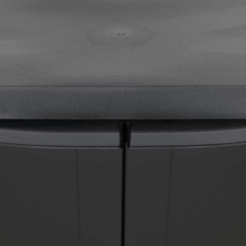 vidaXL Tuinkast 65x37x85 cm polypropeen zwart