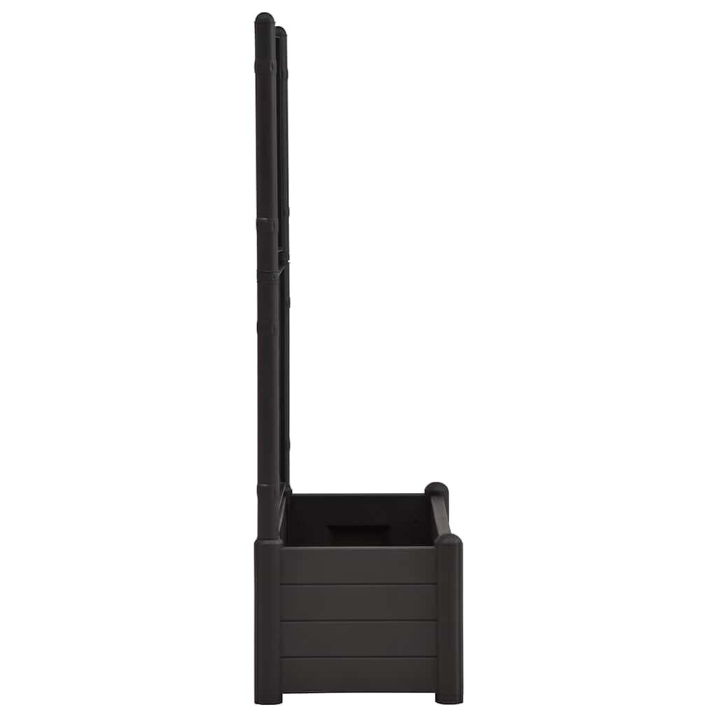 vidaXL Plantenbak met latwerk 100x43x142 cm PP antraciet