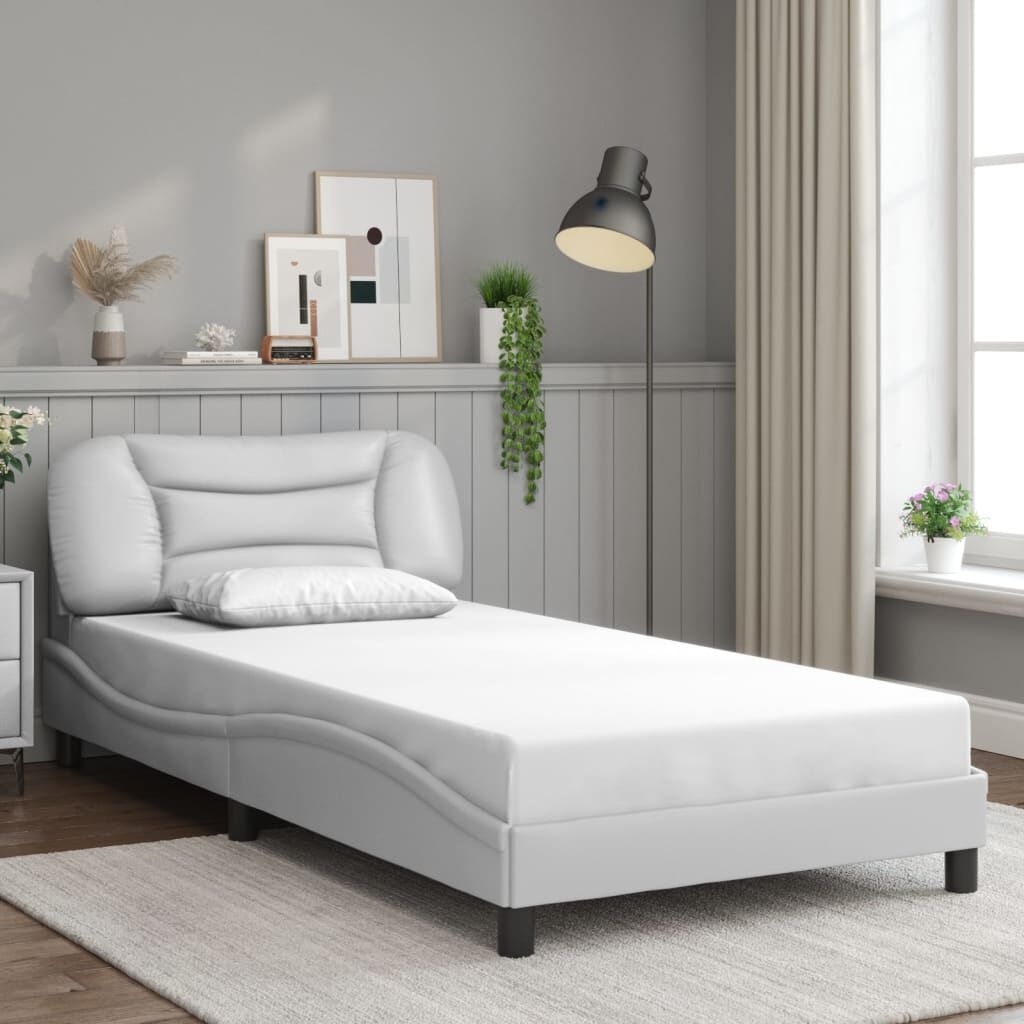 VidaXL Wit Kunstlederen Bedframe 100x200 cm - Nu met 58% Korting!