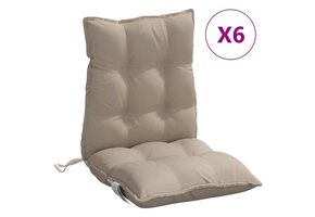 VidaXL Stoelkussens 6-Pack Taupe Oxford Stof - 40% Korting!