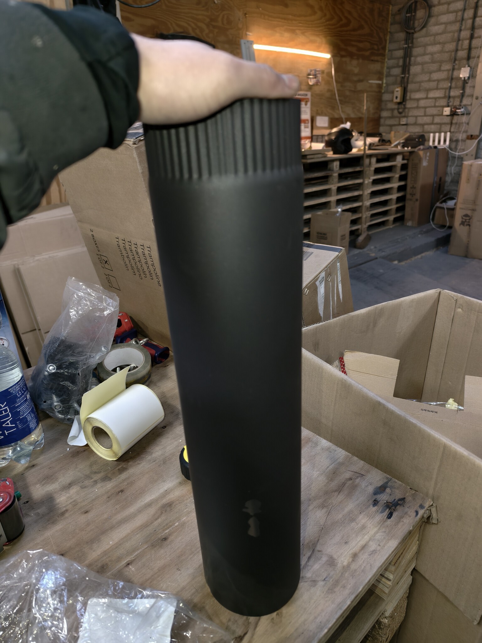 Kachelpijp Staal Ø 120mm/50cm Zwart - 60% Korting! (Met Gebreken)