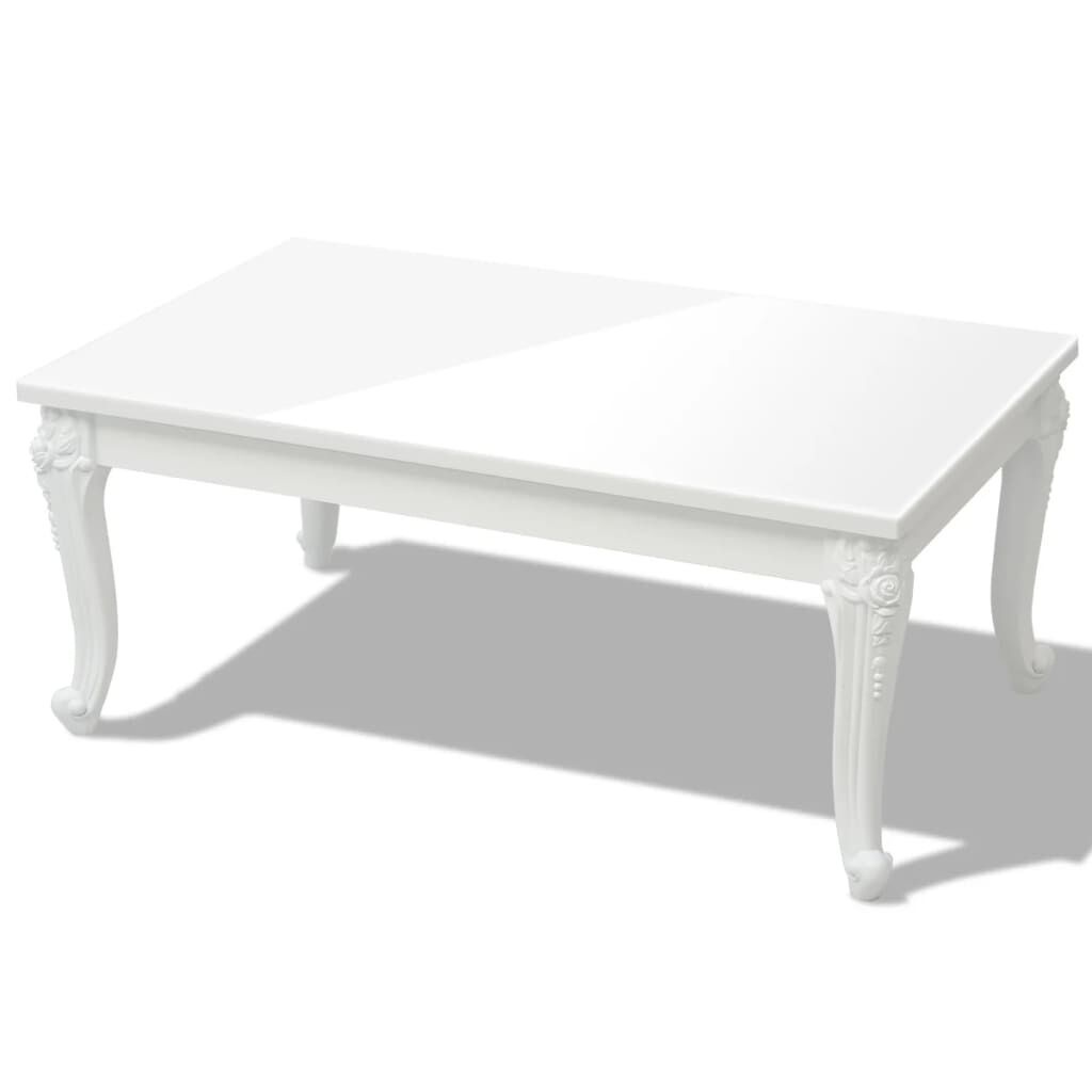 VidaXL Salontafel Hoogglans Wit 100x60x42cm - 55% Korting!