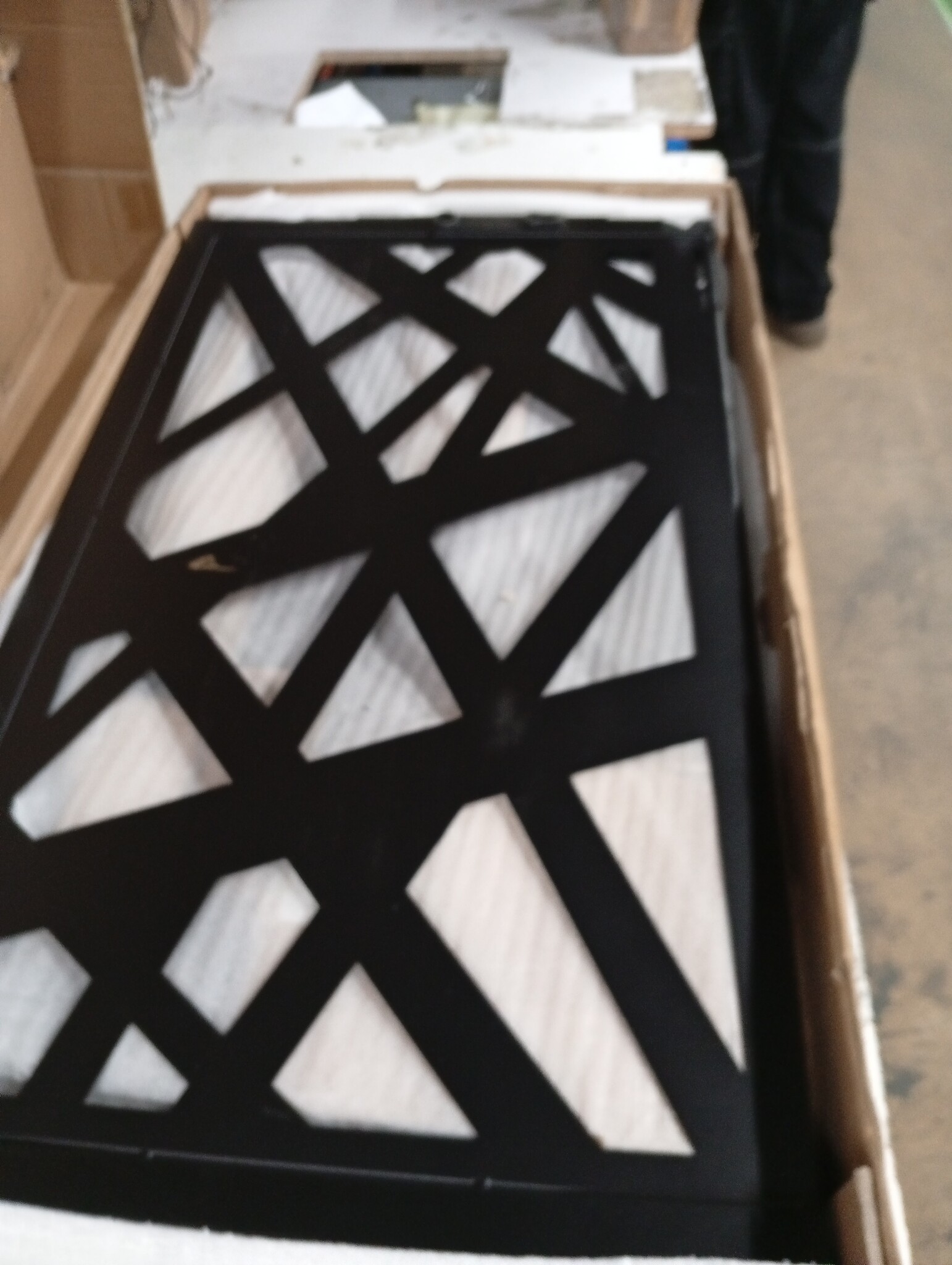 vidaXL Poort met lichtontwerp 105x106 cm staal zwart