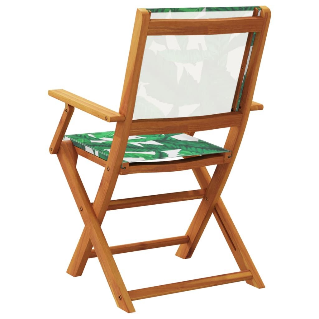 VidaXL Tuinstoelen 4 st. Groen - Inkl. Stoffen Zitting & Massief Hout - 51% Korting!