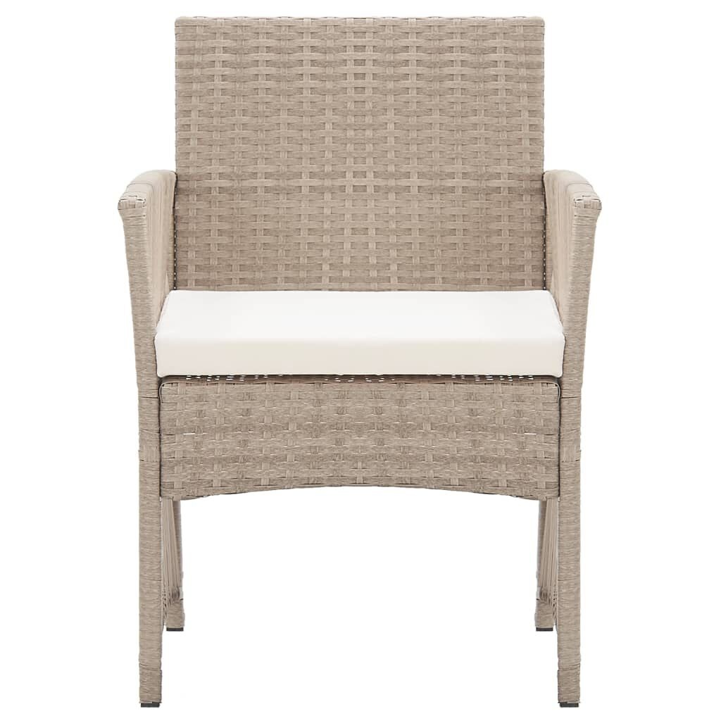 vidaXL Tuinstoelen Poly Rattan Beige (2 st.) - 51% Korting!