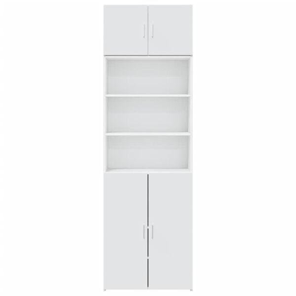 vidaXL Opbergkast 70x42,5x225 cm bewerkt hout wit