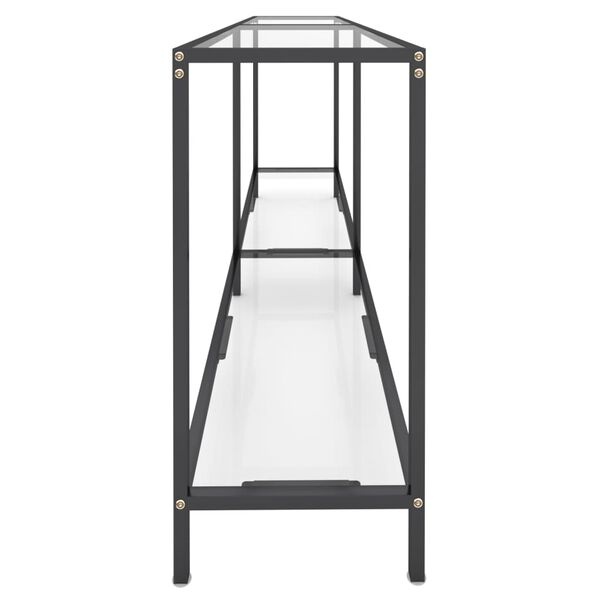 vidaXL Wandtafel 180x35x75,5 cm gehard glas transparant