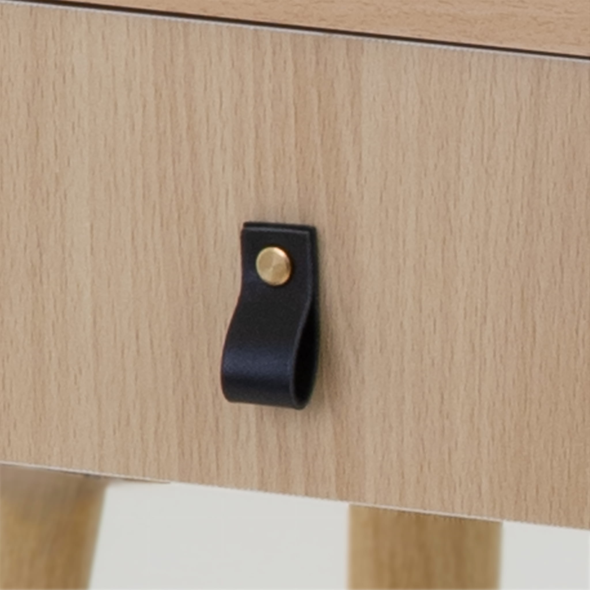 Kaptafel met LED spiegel - make up tafel - 2 lades - hout