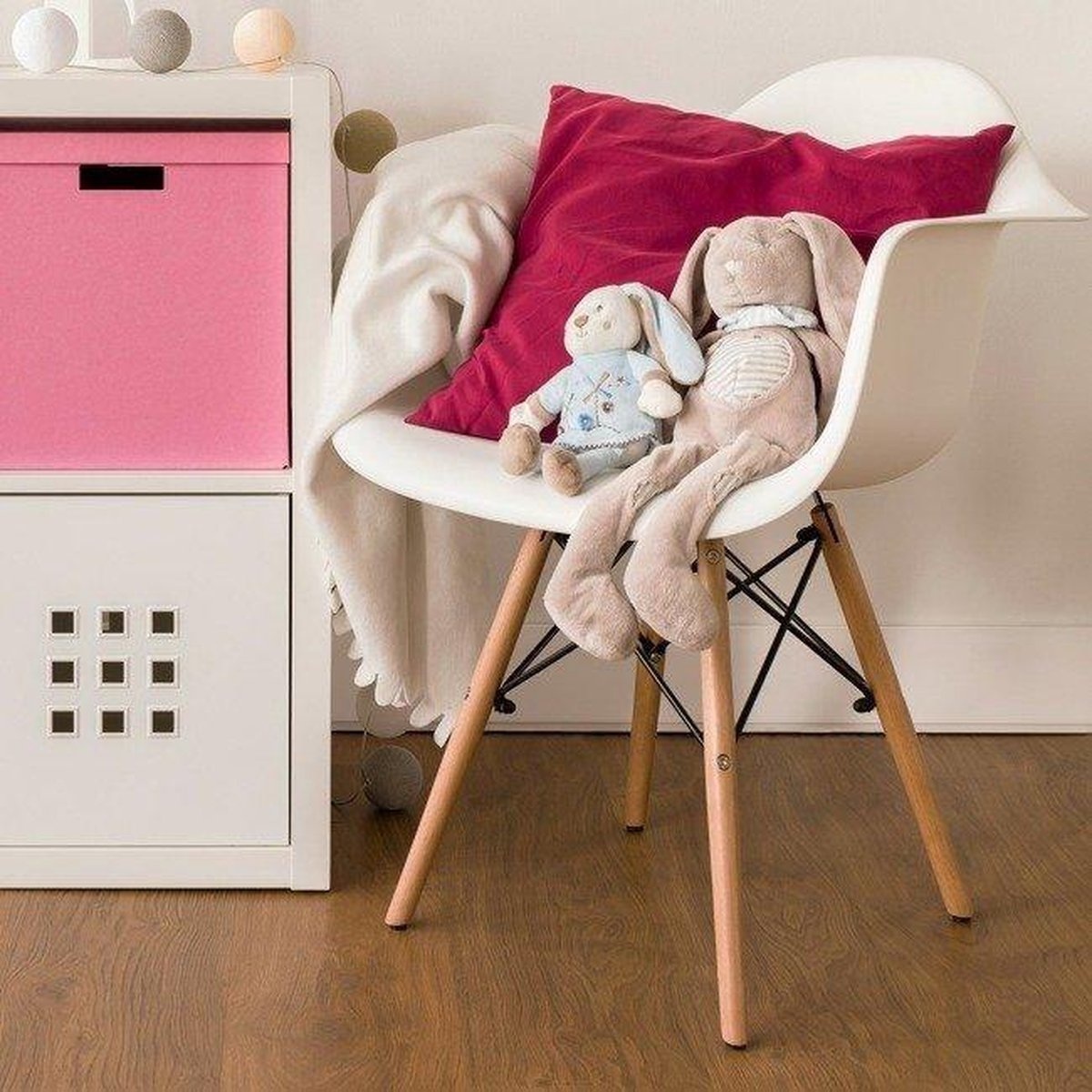 ARIANA - Eetkamerstoelen met armleuning - wit - set van 2