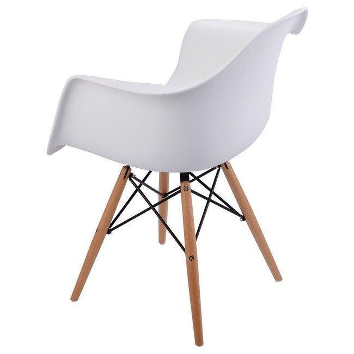 ARIANA - Eetkamerstoelen met armleuning - wit - set van 2