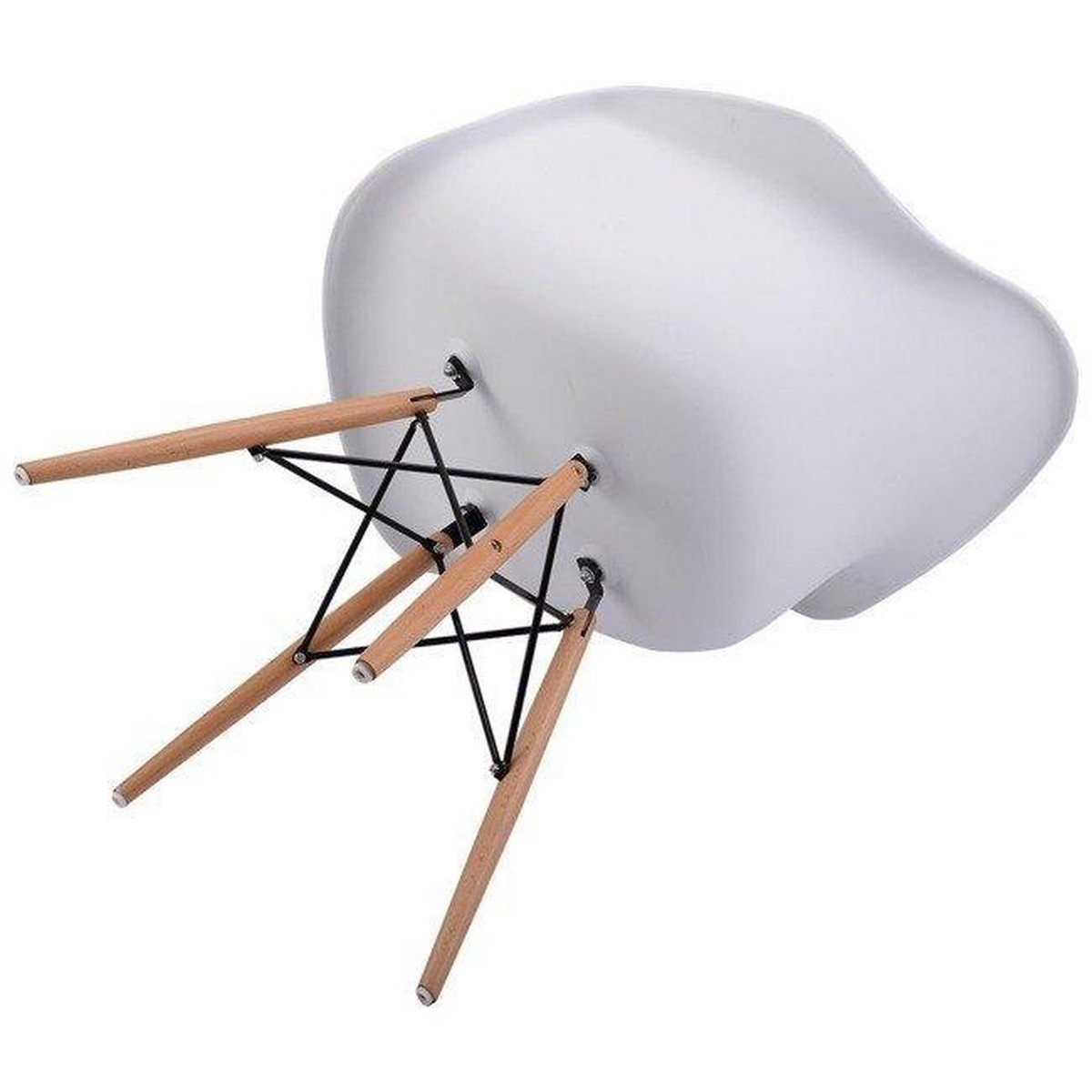 ARIANA - Eetkamerstoelen met armleuning - wit - set van 2