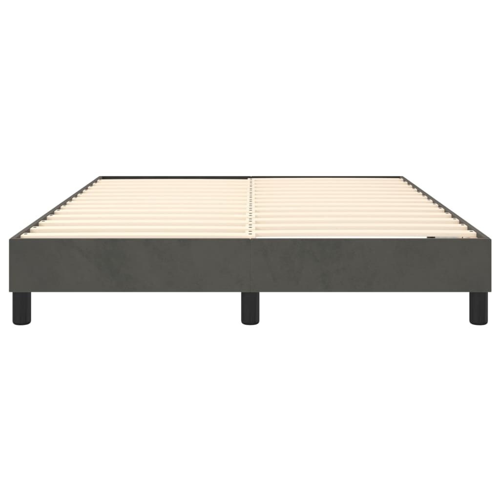 vidaXL Bedframe zonder matras 140x200 cm fluweel donkergrijs