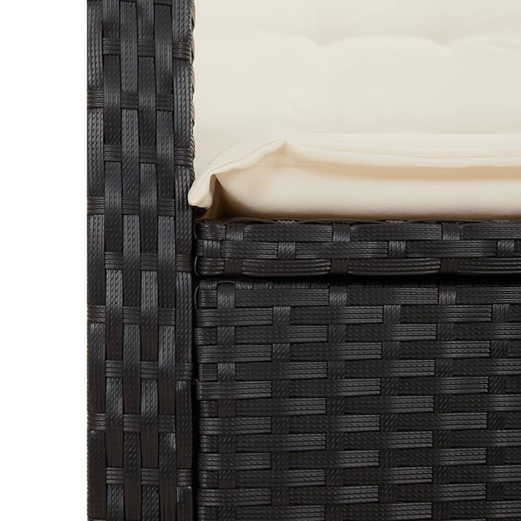 VidaXL Tuinstoelen 2 stuks - 46% Korting! Verstelbaar, Poly Rattan Zwart